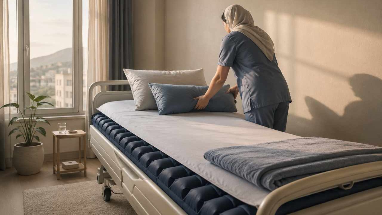 پیشگیری از زخم بستر: برنامه تغییر وضعیت، انتخاب تشک و نقاط پرخطر